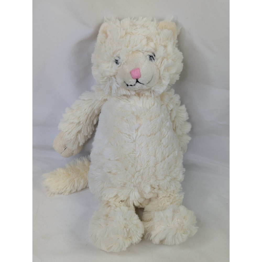 Chelsea Teddy Bear Co Cream Cat Plush Kitten 12‎ Inch Stuffed Animal Toy